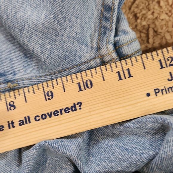 A&F Ultra High Rise 90s Straight Jean, Light Double Knee Destroy, 26/2 SHORT - Picture 10 of 11